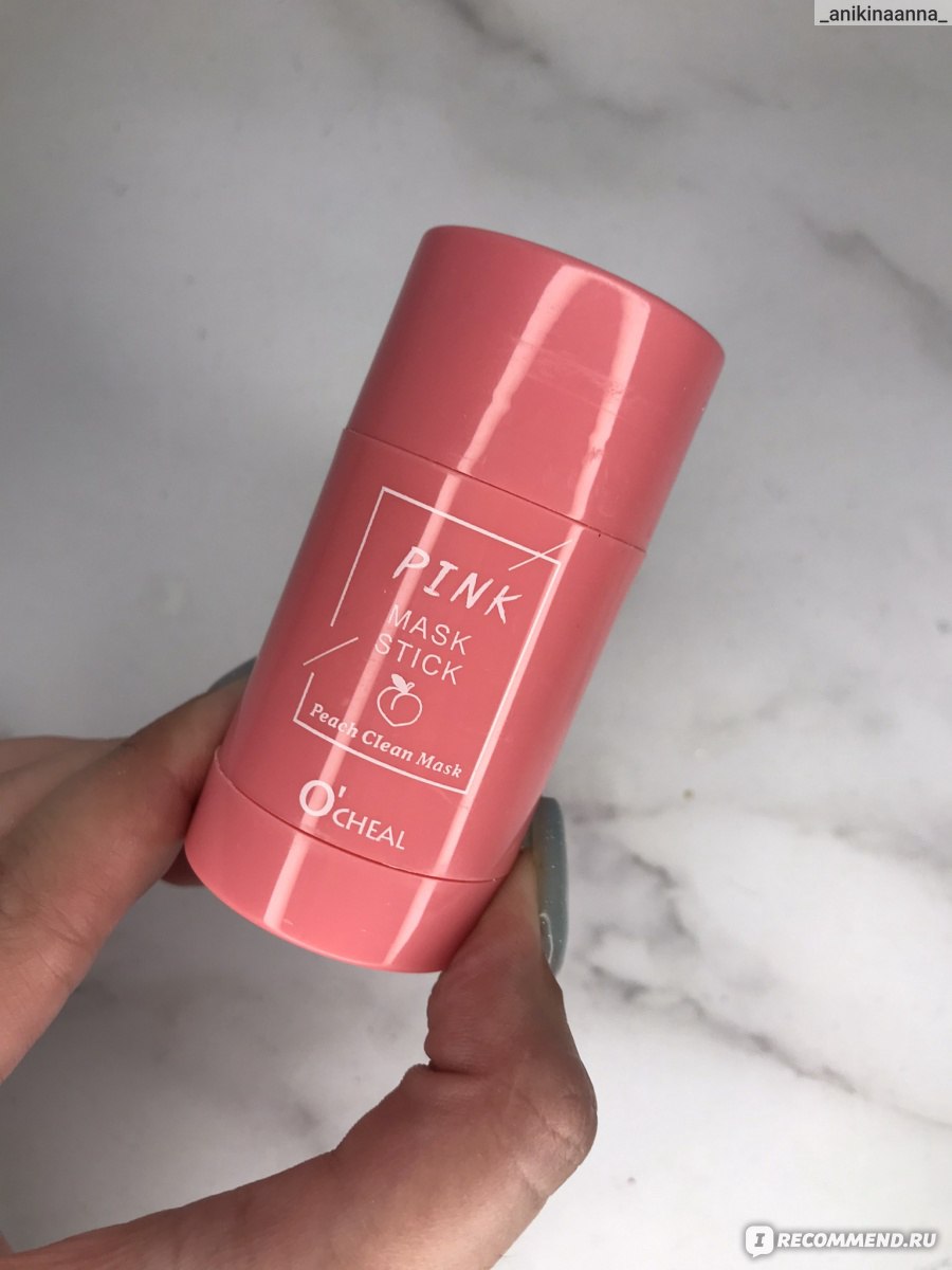 Глиняная маска для лица  O'Cheal, Pink mask stick, peach clean фото