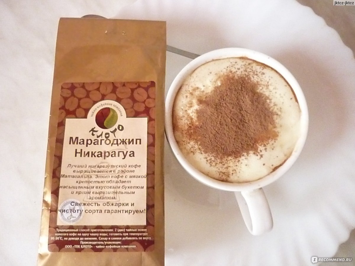 Кофе в зёрнах "КЛОТО" MARAGOGYPE NIKARAGUA фото