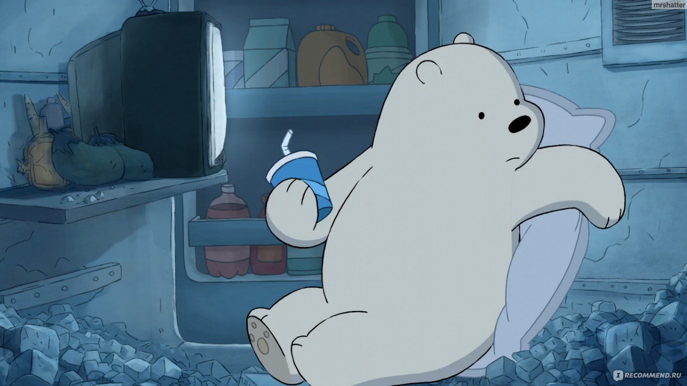 Включи белый мультяшный. Белый медведь из we bare Bears. ,Tksq vtldtlm BP цу ИФКУ иуфкы. Картун нетворк вся правда о медведях.