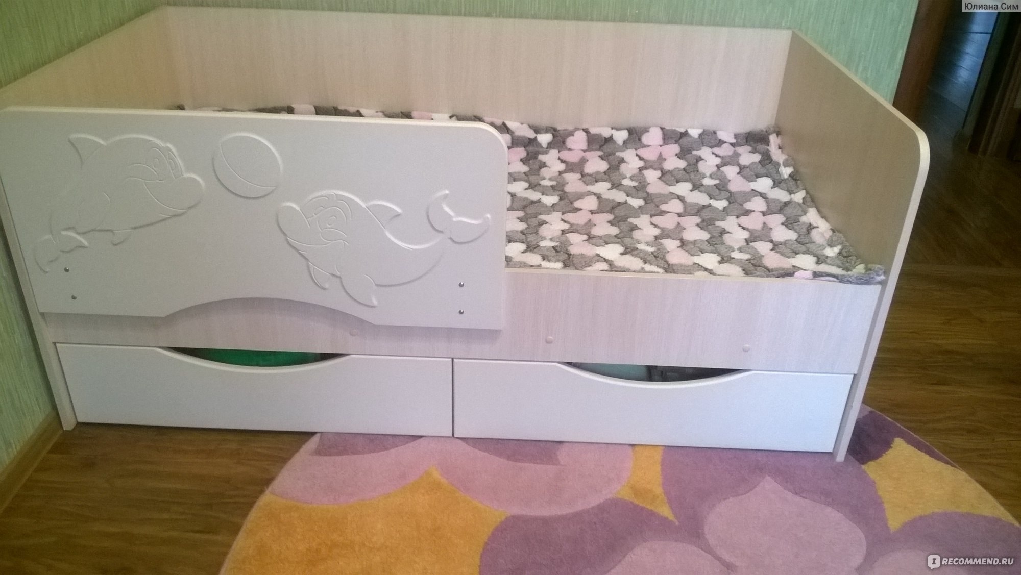 кровать детская дельфин с ящиками схема сборки