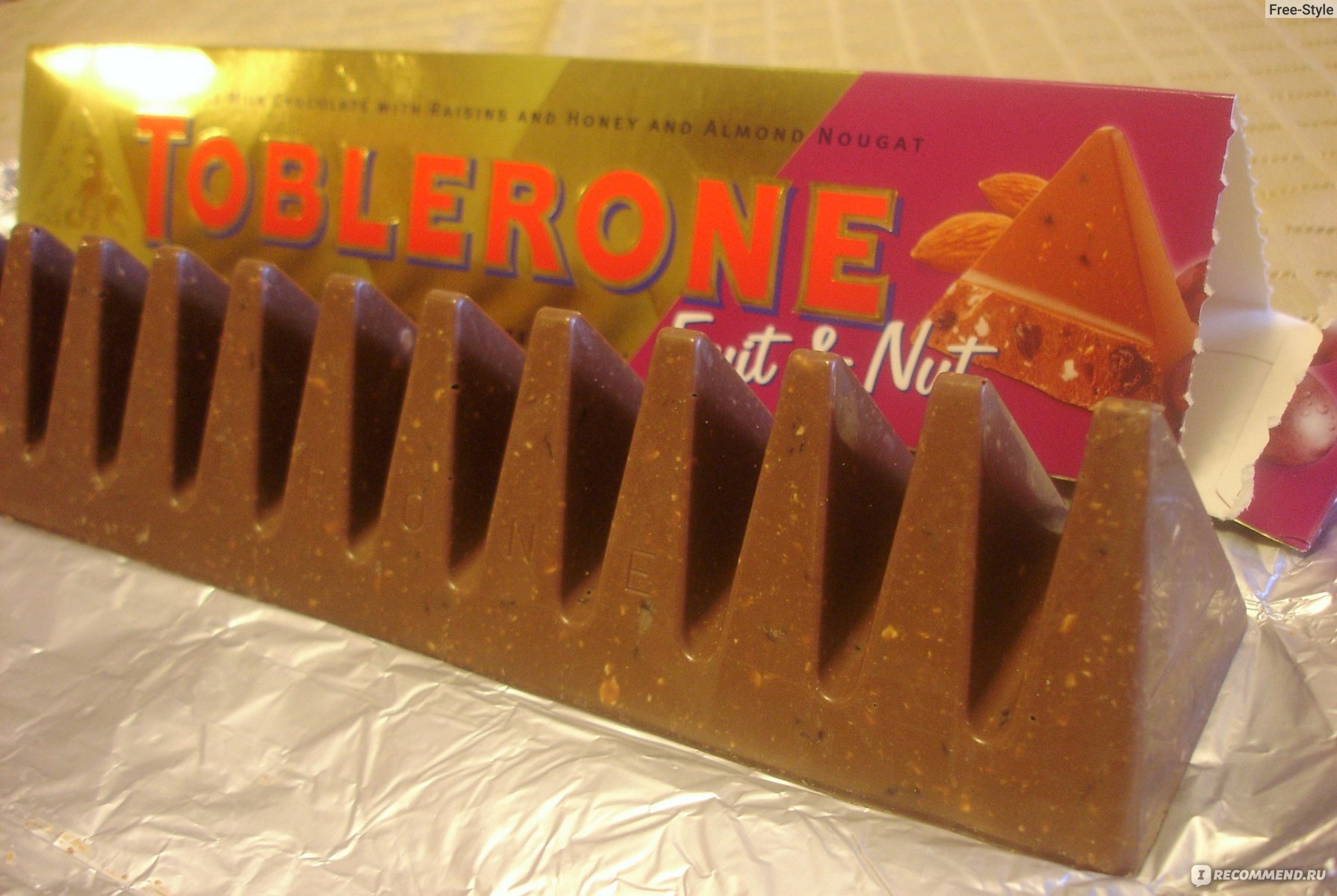 Шоколад Toblerone Fruit nut 100г