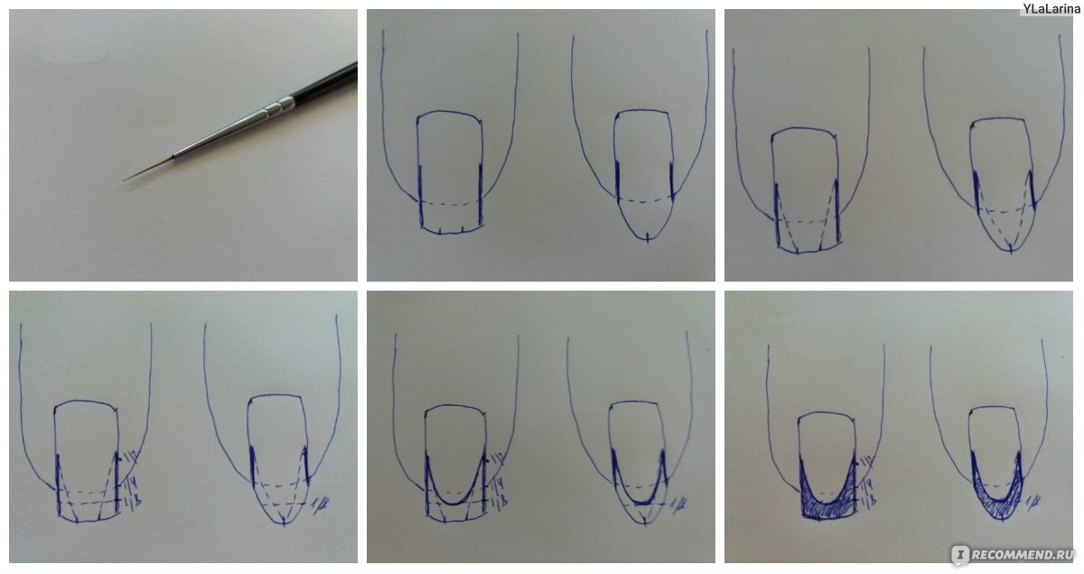 Как правильно нарисовать френч на ногтях пошагово