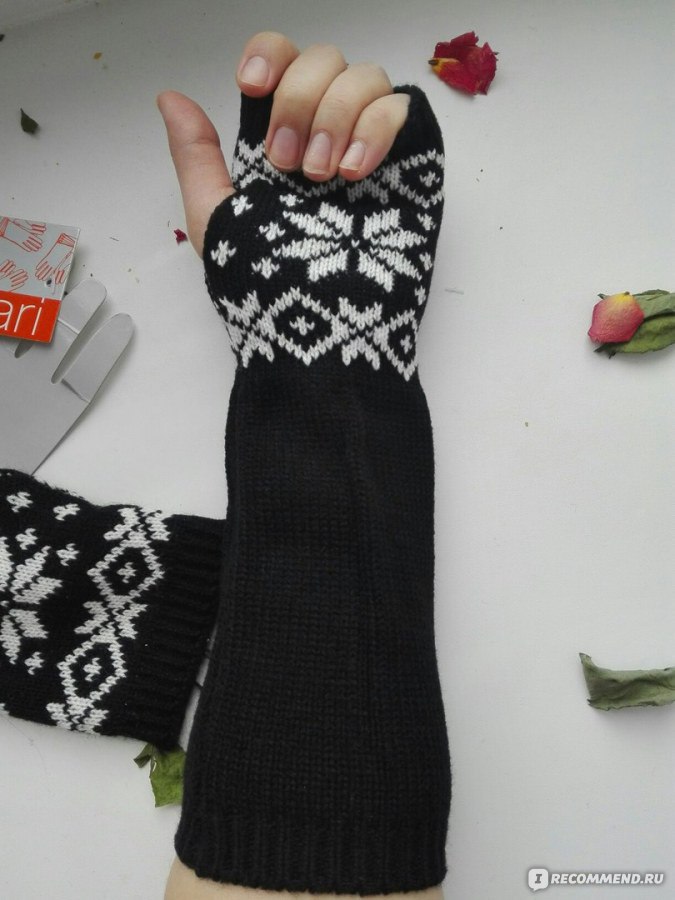 Перчатки женские Kari Перчатки удлиненные без пальцев Модель А4734 фото