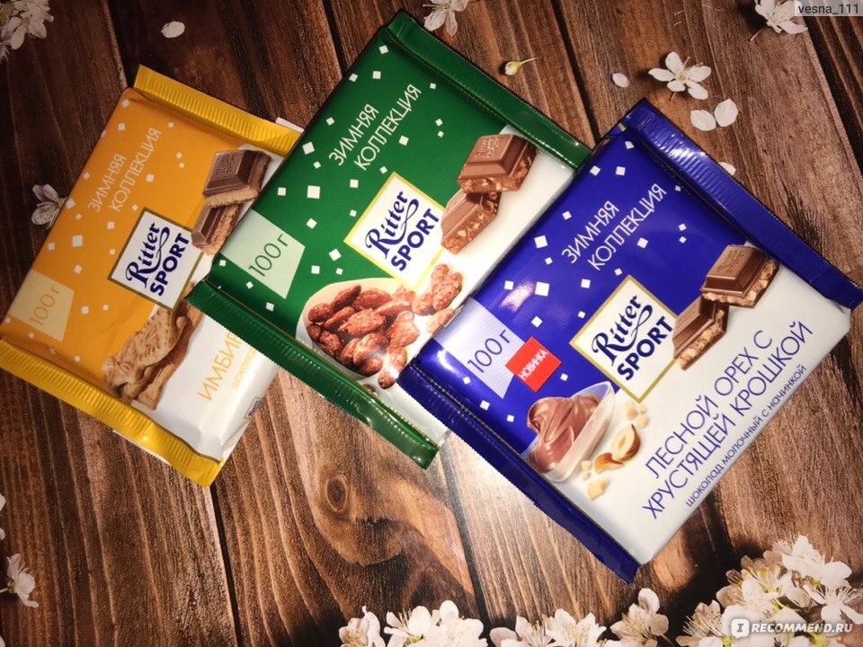 Шоколад Ritter Sport миндаль в карамели молочный