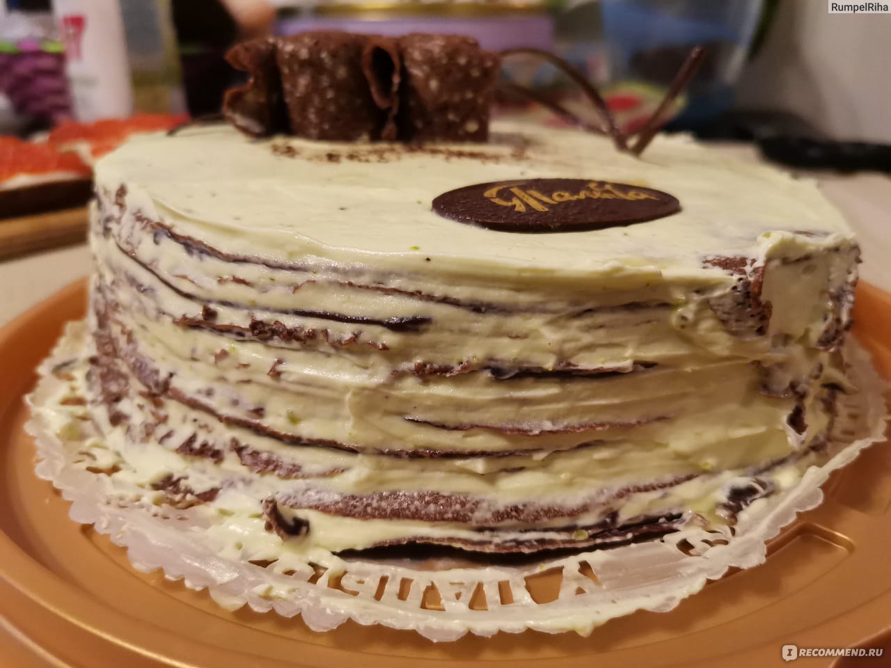 Блинный торт с фисташками