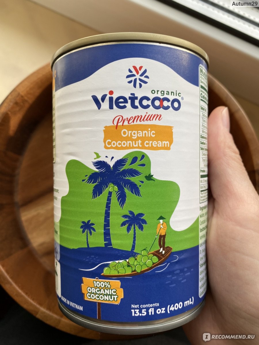 Кокосовые сливки «Vietcoco» Premium Organic Coconut Cream - «Органические кокосовые  сливки с отличным вкусом и эко-сертификатом качества 🥥» | отзывы