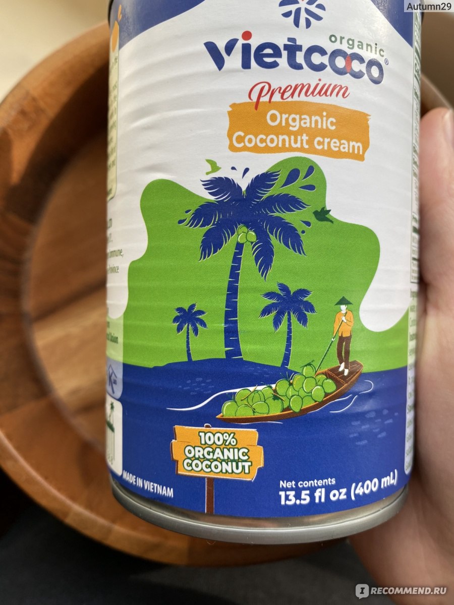 Кокосовые сливки «Vietcoco» Premium Organic Coconut Cream - «Органические кокосовые  сливки с отличным вкусом и эко-сертификатом качества 🥥» | отзывы