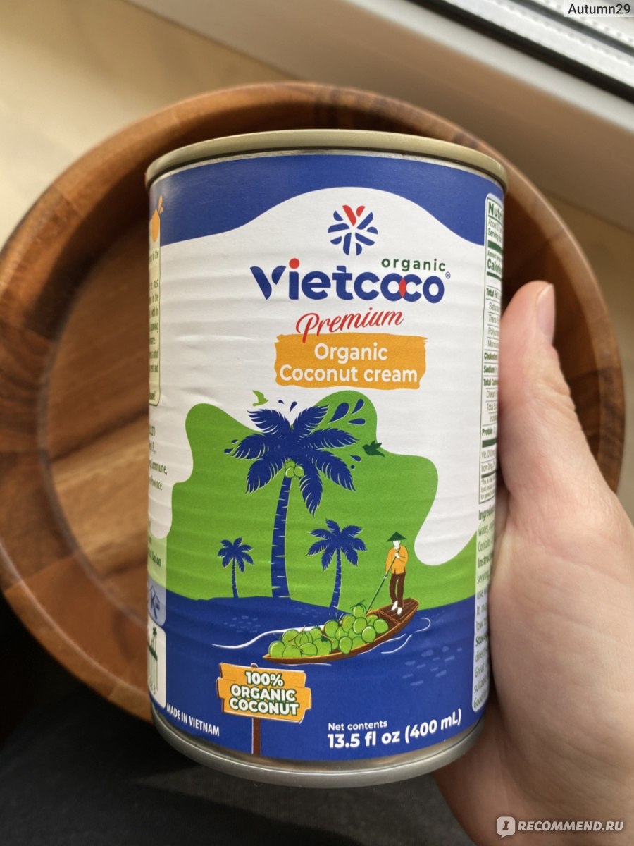 Кокосовые сливки «Vietcoco» Premium Organic Coconut Cream - «Органические кокосовые  сливки с отличным вкусом и эко-сертификатом качества 🥥» | отзывы