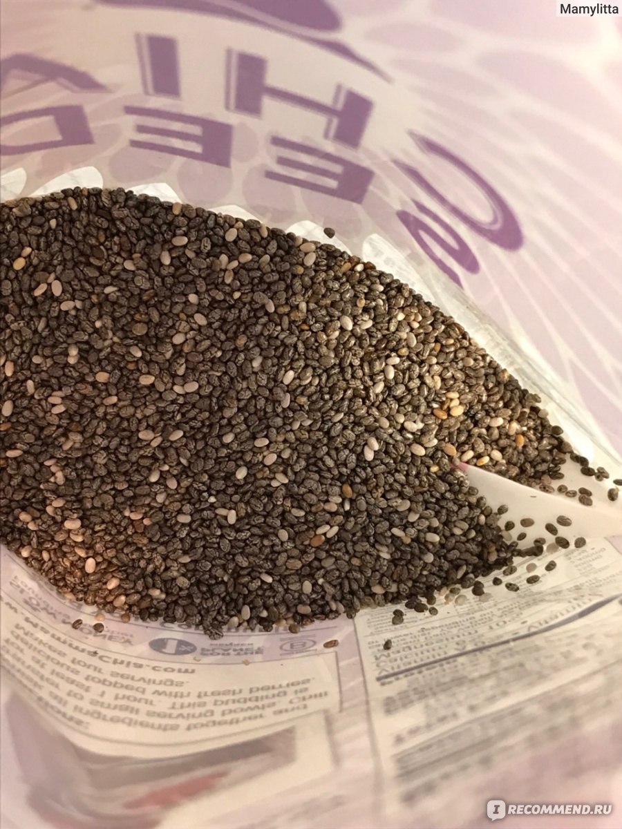 Семена чиа Mamma Chia, Натуральные, черные - «это очень сытно» | отзывы