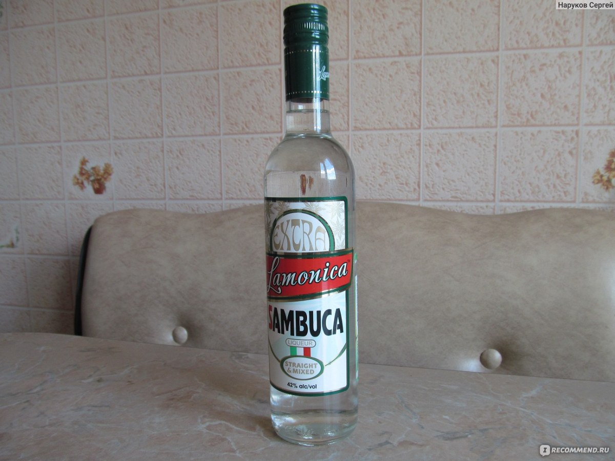 Самбука Lamonica Sambuca Extra - «Очень сладкая, в коктейле с колой и  лимонным соком будет в самый раз.» | отзывы