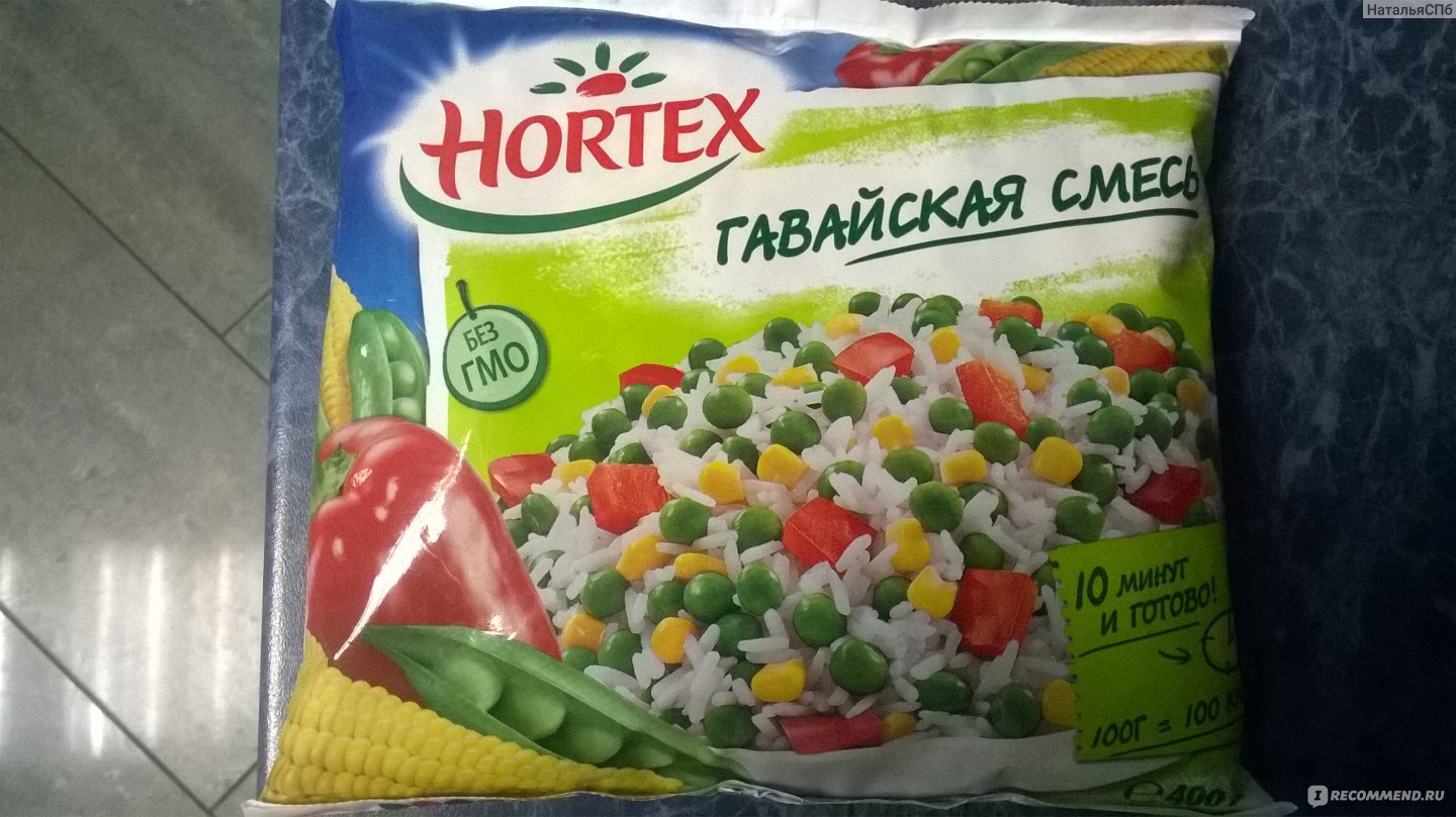 Овощная смесь из кукурузы и горошка консервированной