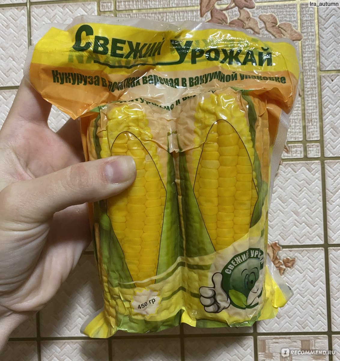 Кукуруза в початках вареная в вакуумной упаковке