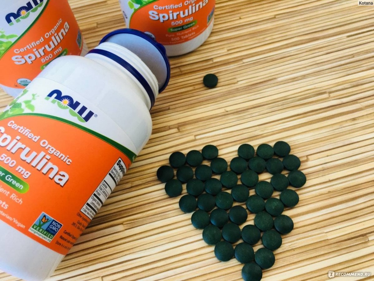 БАД Now Foods Organic Spirulina Спирулина фото