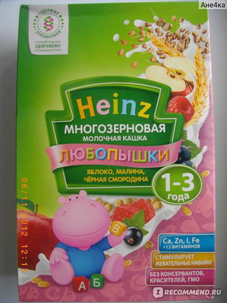 Многозерновая каша heinz любопышки с бананом и клубникой