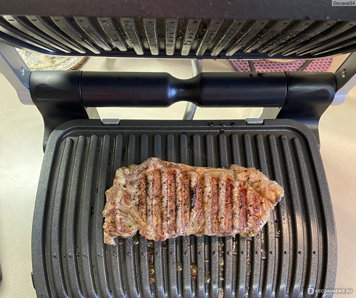 Электрогриль Tefal Optigrill+ GC712D34 - «Электрогриль Optigrill от Tefal  объединяет всю семью на кухне за приготовлением любимых блюд.» | отзывы