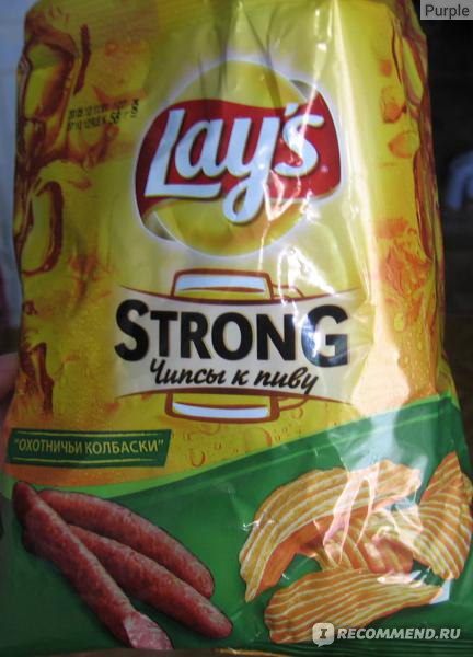 Чипсы картофельные Lays Strong к пиву "Охотничьи колбаски ...