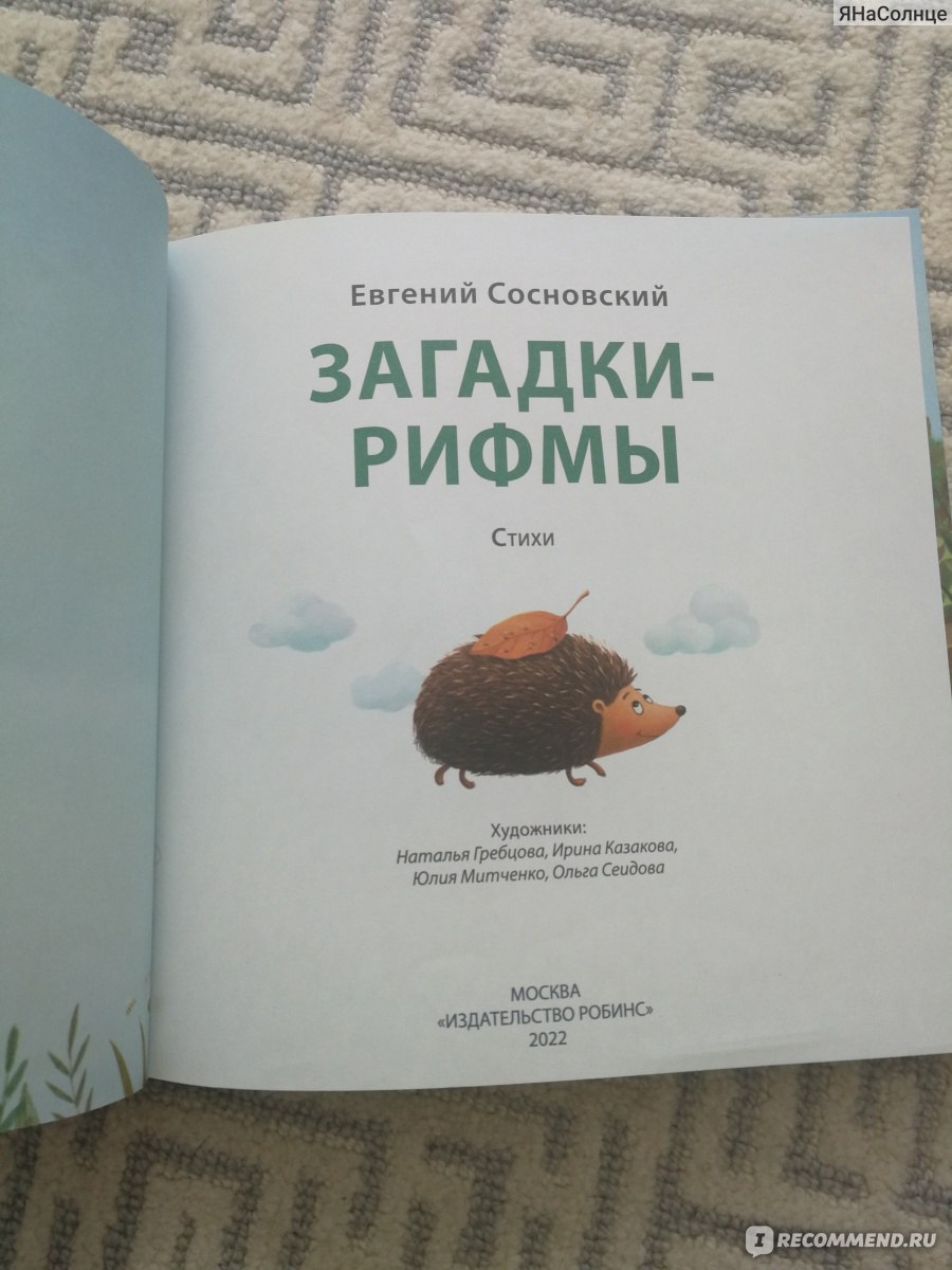 Книга детская Издательство Робинс Загадки-рифмы. Подарочное издание.  Евгений Сосновский - «Загадки-рифмы Евгения Сосновского в подарочном  формате - не для слабонервных родителей» | отзывы