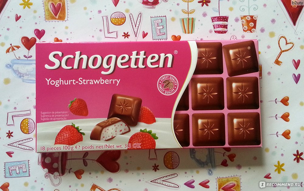 Шоколад Schogetten trilogia Strawberry