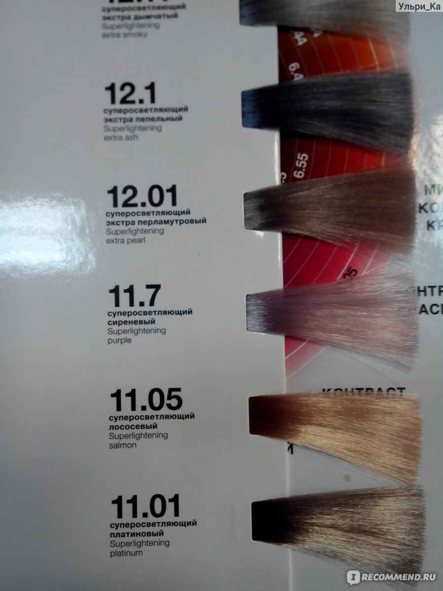 Краска для волос tefia палитра цветов фото на волосах