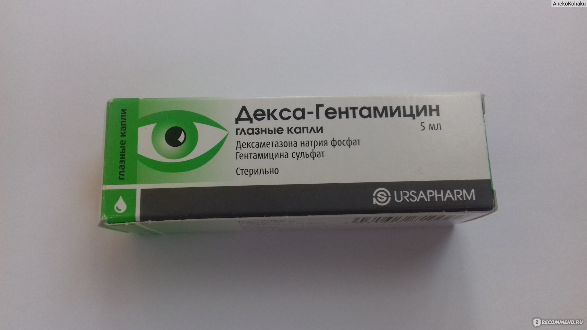 Капли для глаз Ursapharm Arzneimittel GmbH Декса-Гентамицин .