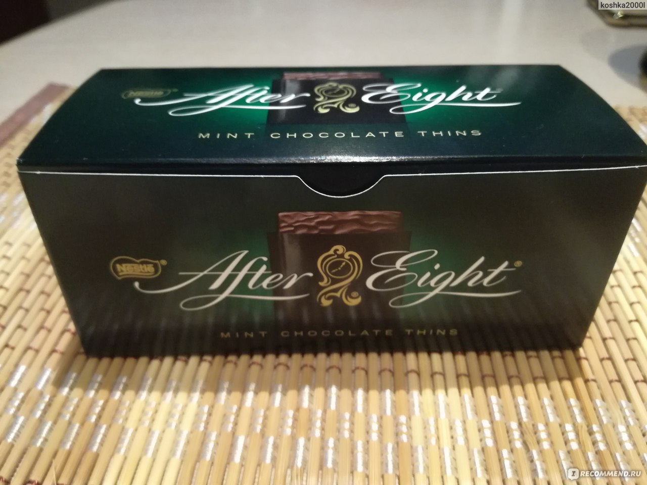 Мятный шоколад Нестле after eight