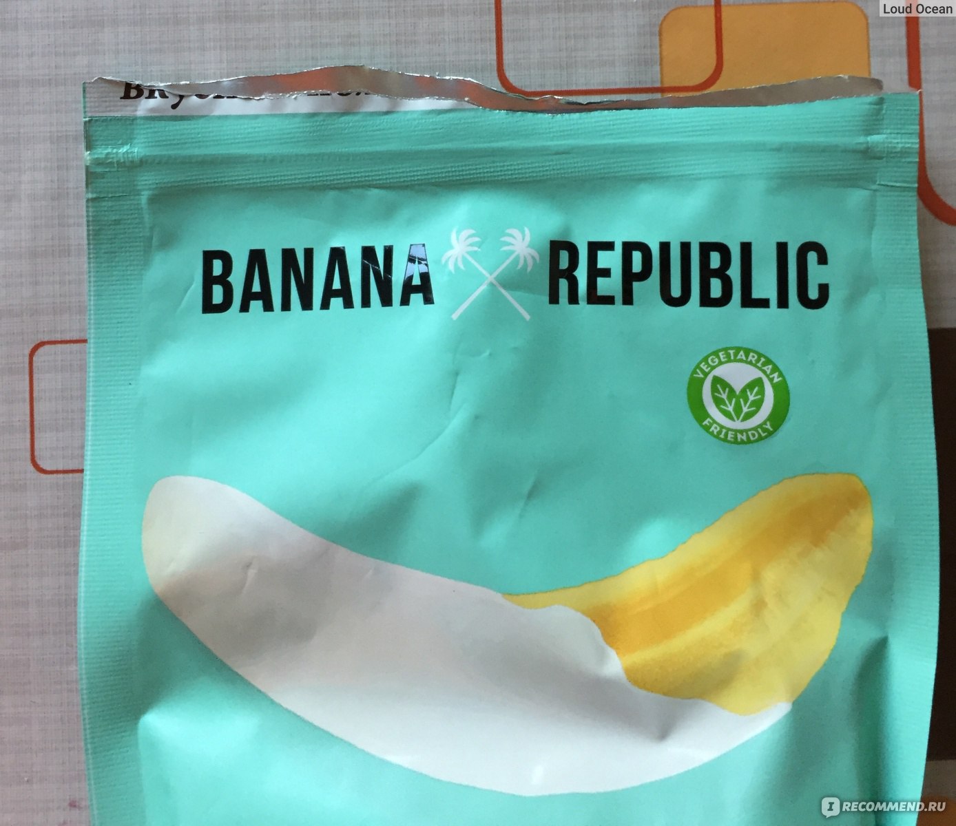 Сухофрукты Banana Republic Банан сушеный в белой глазури фото