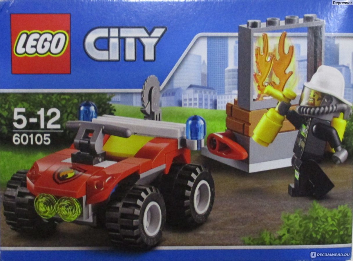 Lego City 60105 - Fire ATVПожарный Квадроцикл - «Новинка 2016 от Лего.  Пожарный на квадроцикле, с учебным тренажером для тушения огня.» | отзывы