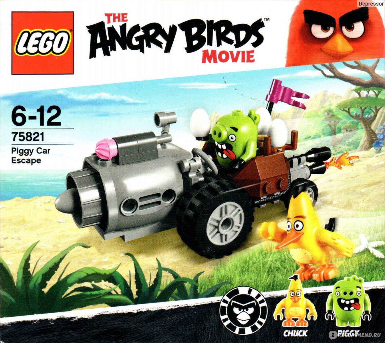 Lego Angry Birds 75821 - Побег из машины свинок - «Хороший небольшой набор  от Лего по лицензии Angry Birds.» | отзывы