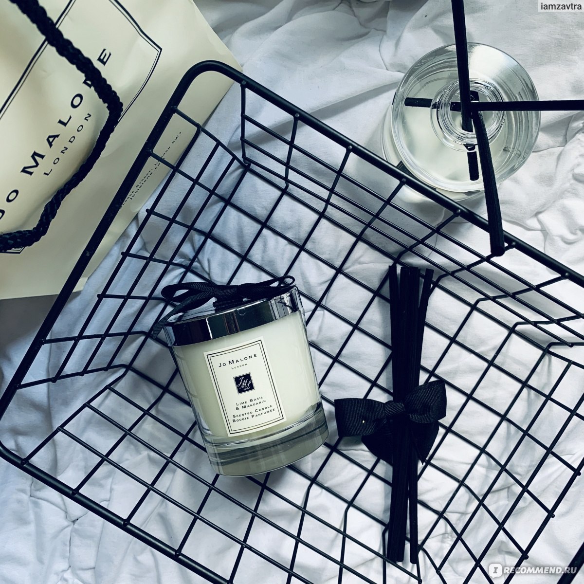 Ароматическая свеча Jo Malone Lime Basil & Mandarin - «Свечи Jo Malone как  отдельный вид искусства 🕯 Зелёные цитрусовые ноты в нежном облаке пачули  🕯 Почему нельзя задувать свечу и что делать