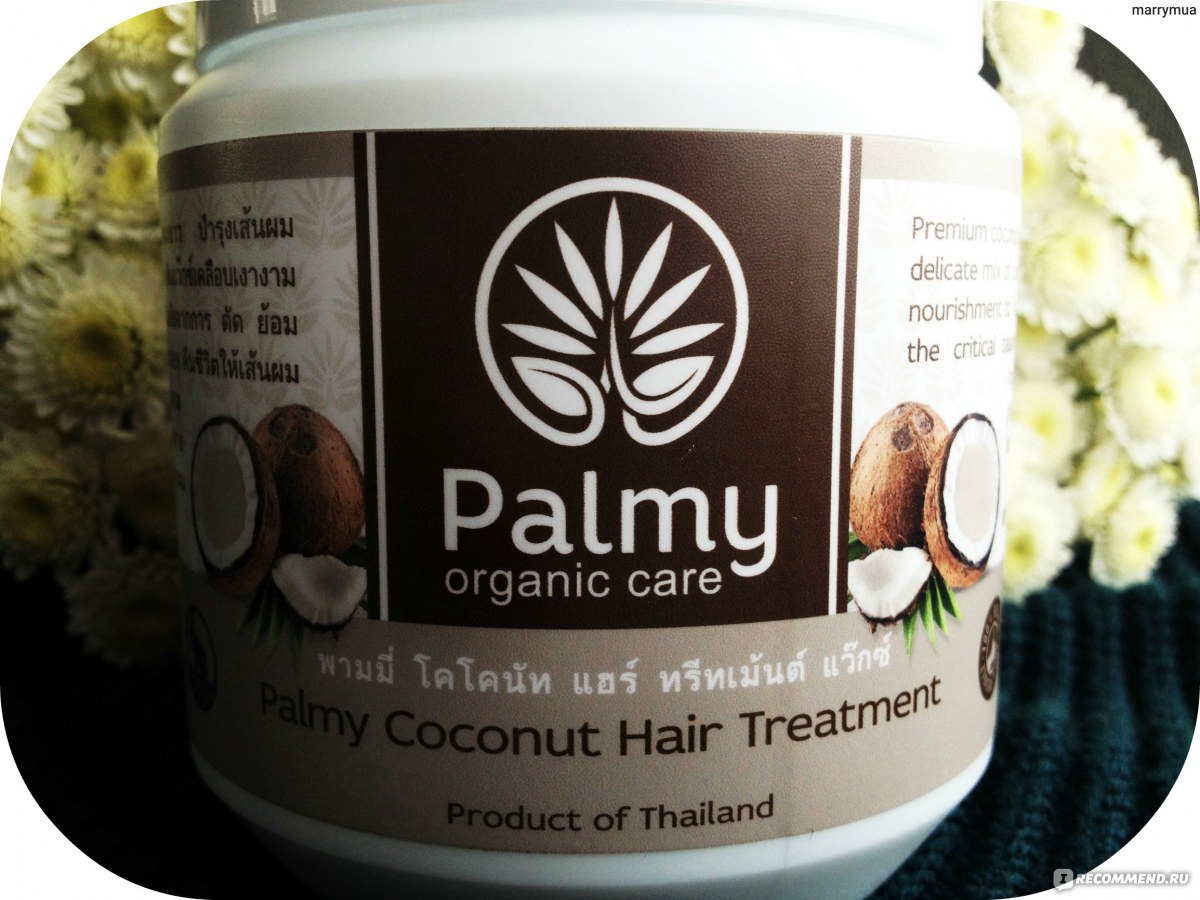 Восстанавливающая маска для волос palmy чистый кокос