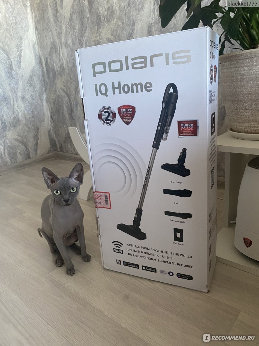 Беспроводной пылесос Polaris PVCS 2090 WI-FI IQ Home - «В доме где кот и  кошка, обязательно должен быть такой пылесос, крутой пылесос из серии умный  дом, который избавит вас от всех хлопот » |