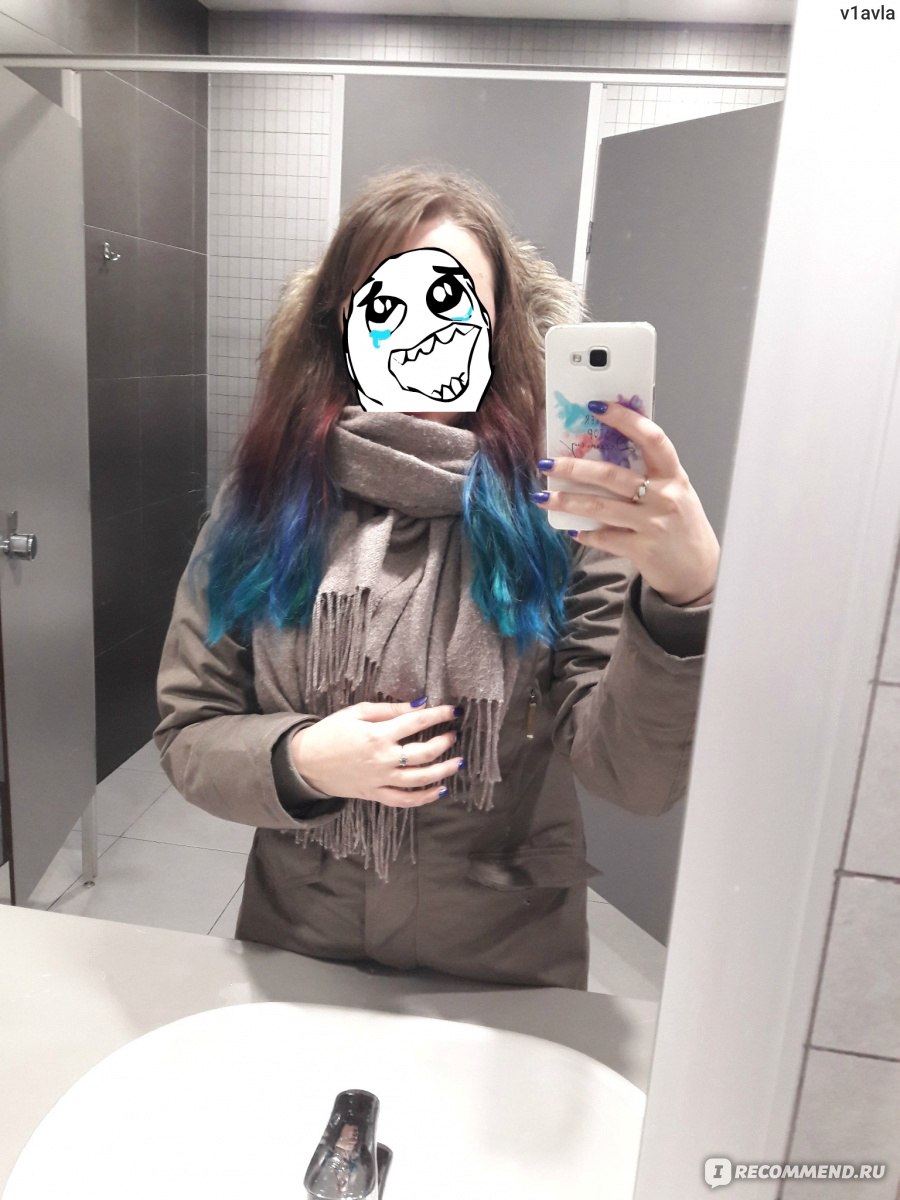 Цветное окрашивание волос в салоне  фото