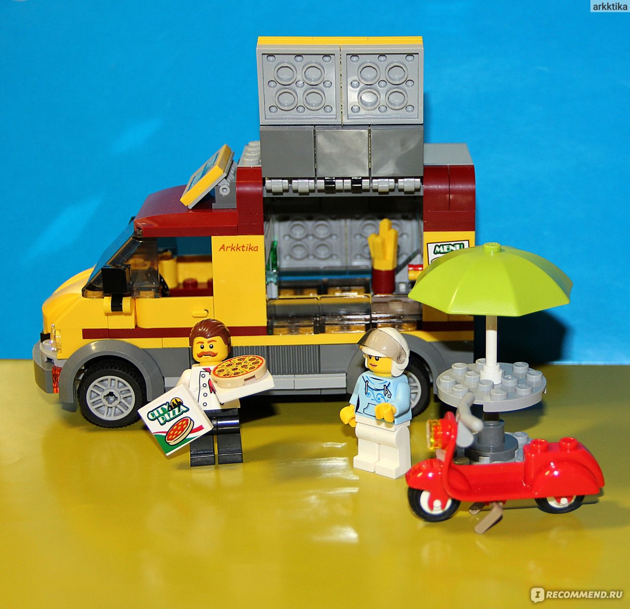 Lego City Great Vehicles 60150 Фургон-пиццерия - «Горячая пицца, картошка и  напитки для всех желающих. Прямо из фургона или с доставкой на дом. Пиццы  хватит всем!» | отзывы