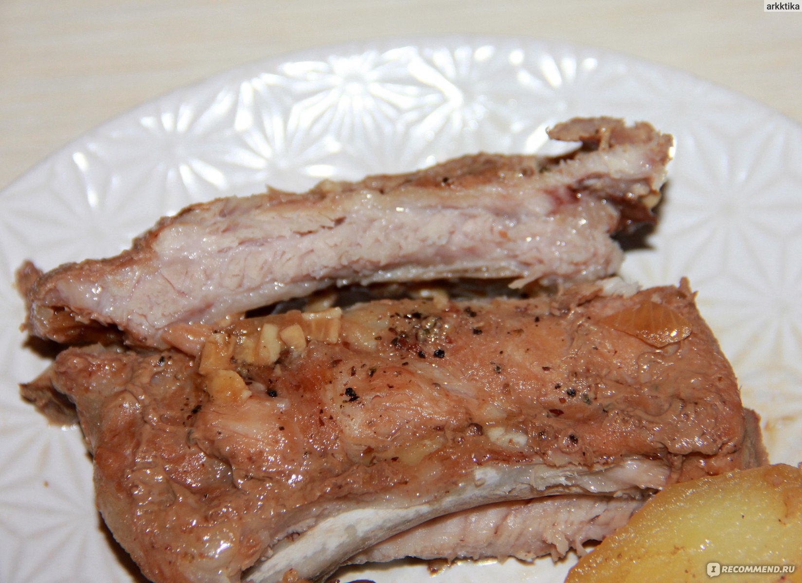 Как приготовить Запеченные свиные ребрышки в фольге в духовке просто рецепт пошаговый