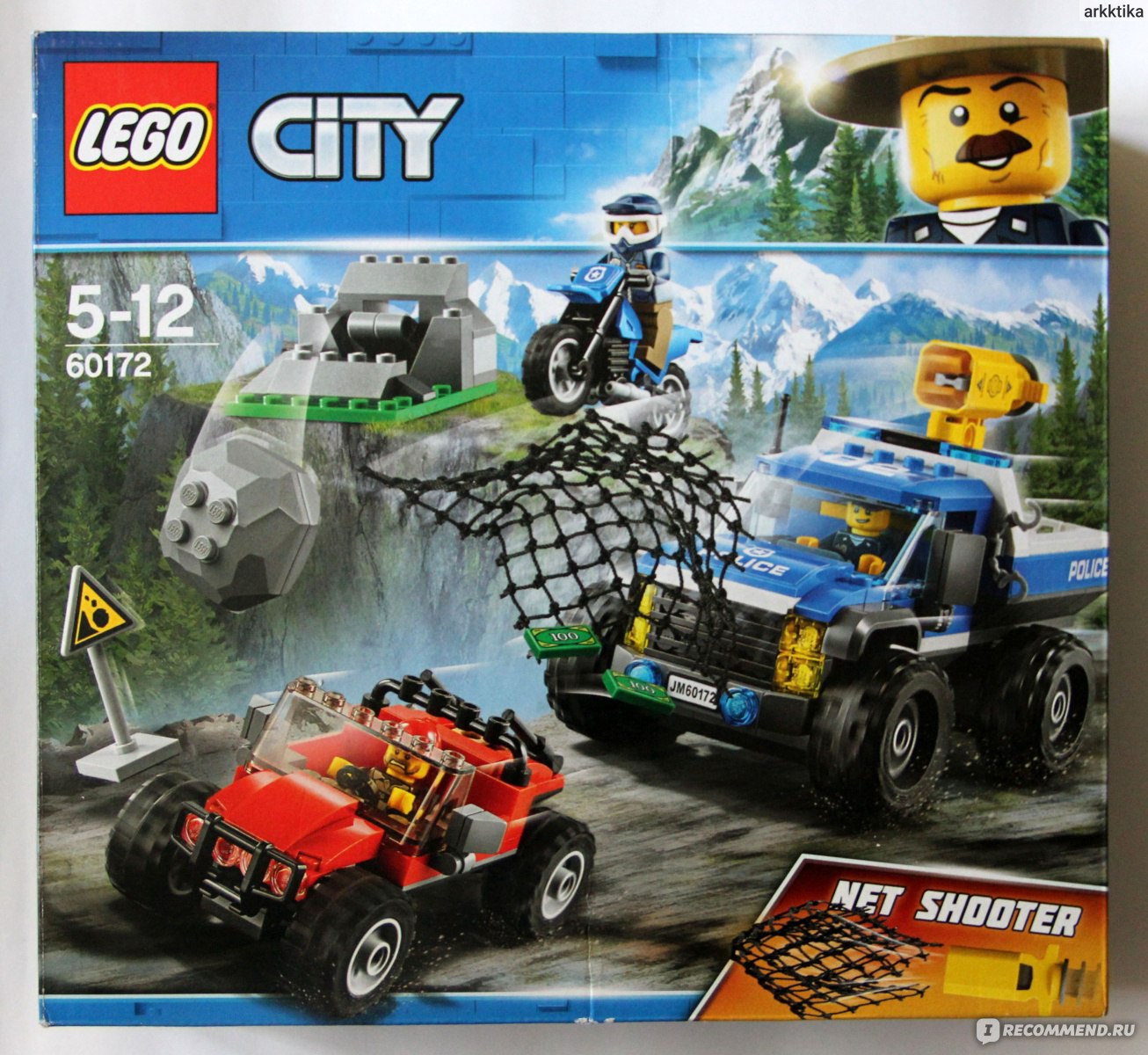 Конструктор LEGO CITY Полицейский вертолётный транспорт 60244