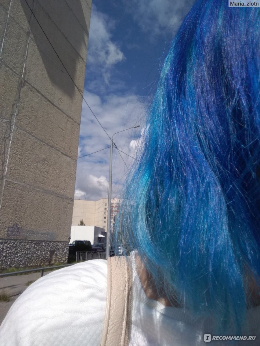 Красящий бальзам для волос синий