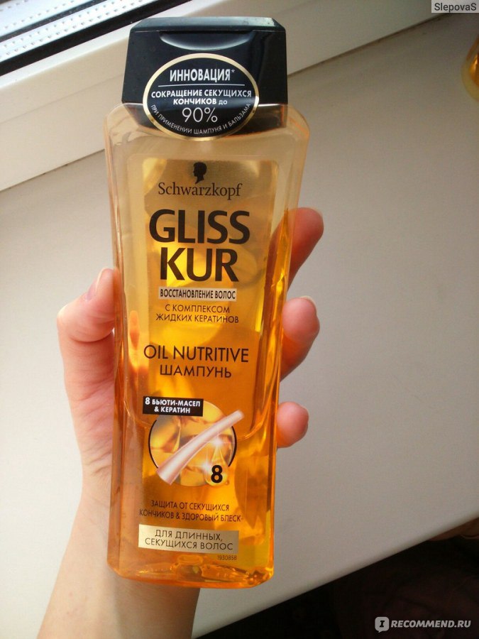 Gliss kur oil nutritive бальзам для длинных секущихся волос