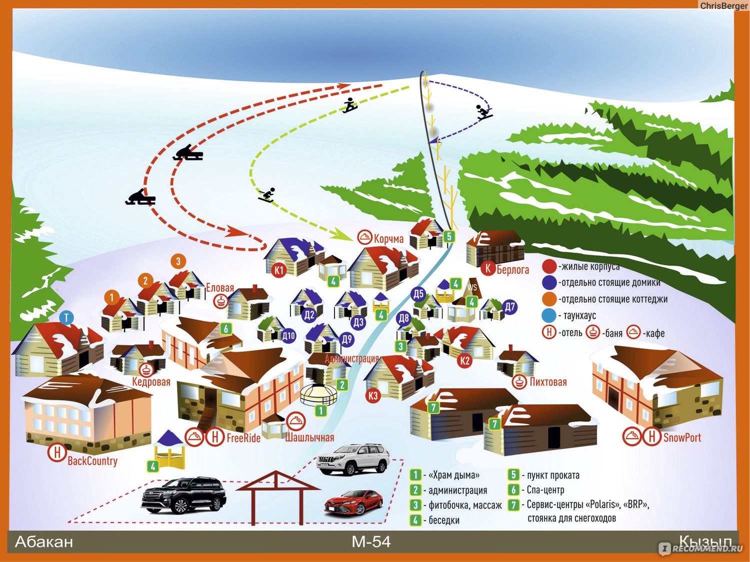 Ергаки горнолыжный курорт карта