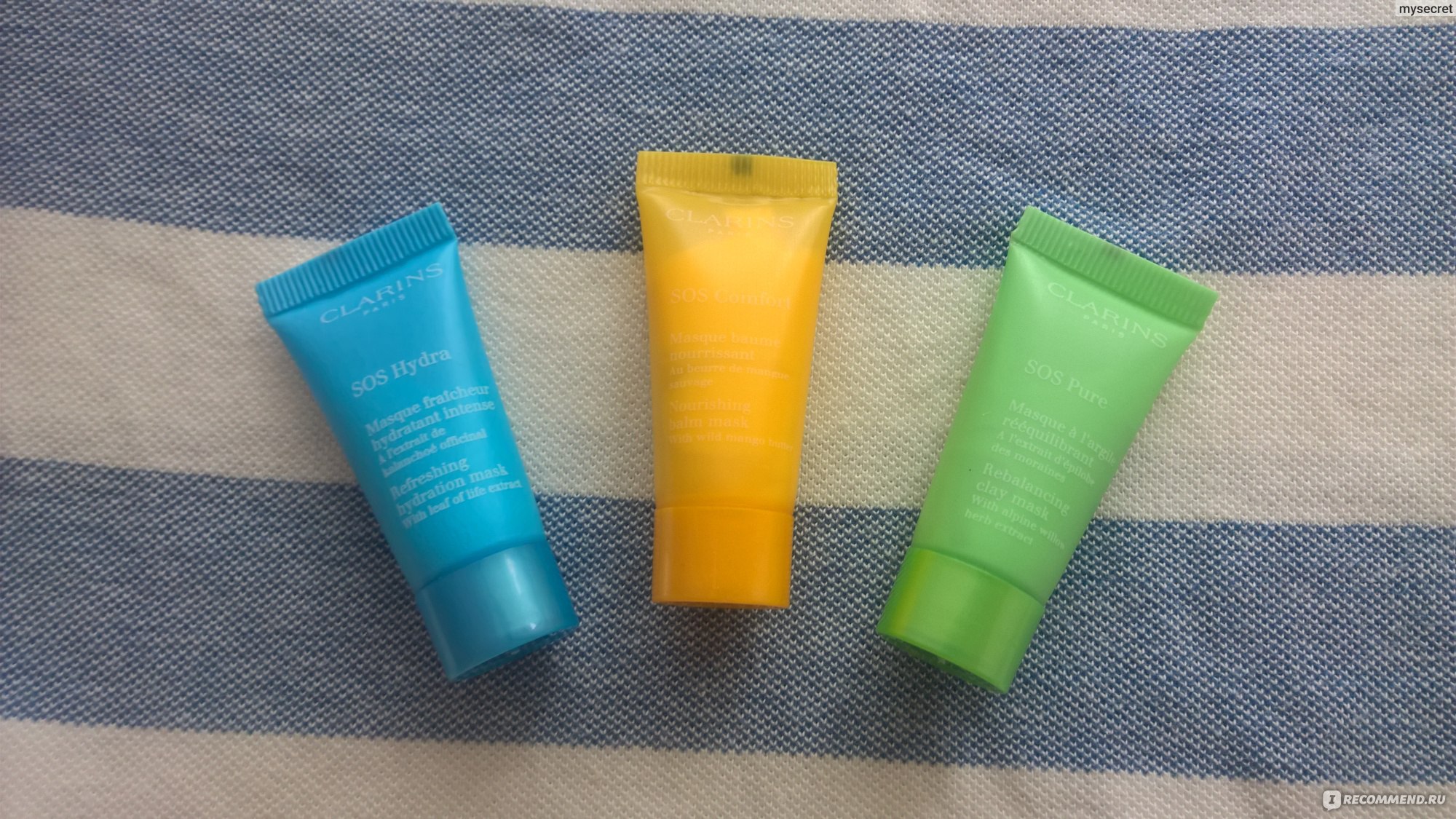 <b>Маска</b> для лица <b>Clarins</b> SOS Comfort Питательная с маслом <b>манго</b>. 