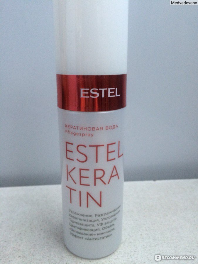 Кератиновая вода для волос estel keratin что это