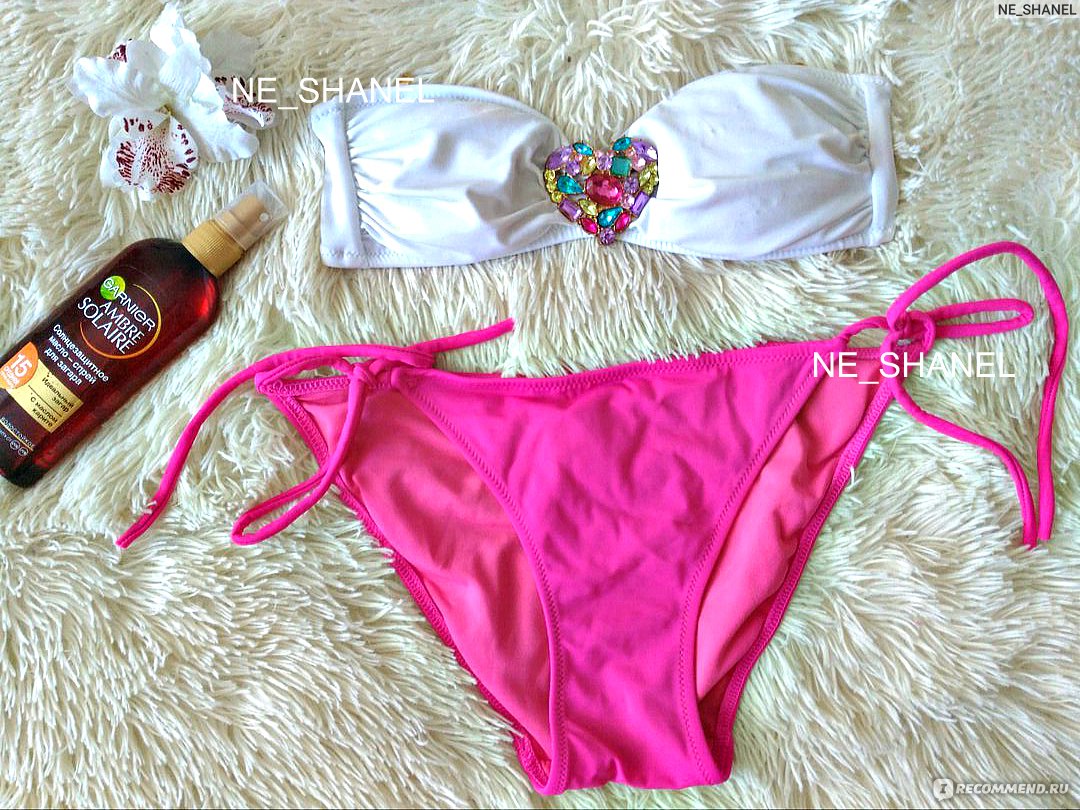 Women Swimsuit Neoprene Bikini Set SC011 (Small, Pink White)