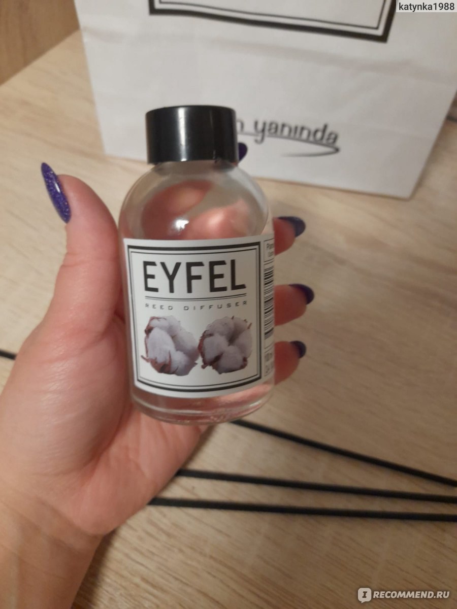 Ароматический диффузор для дома Eyfel Perfume Pamuk Cotton - «Аромат хлопка  - это свежесть, чистота и стиральный порошок. Это то, что хочется  чувствовать в доме. » | отзывы