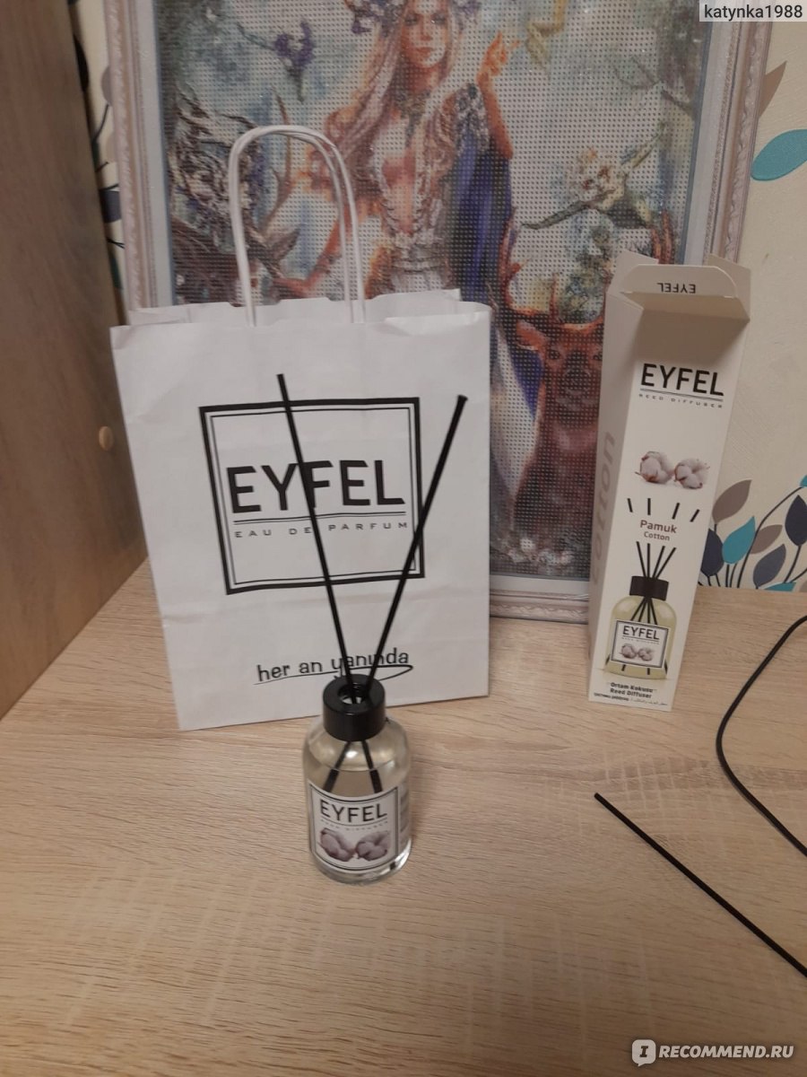 Ароматический диффузор для дома Eyfel Perfume Pamuk Cotton - «Аромат хлопка  - это свежесть, чистота и стиральный порошок. Это то, что хочется  чувствовать в доме. » | отзывы