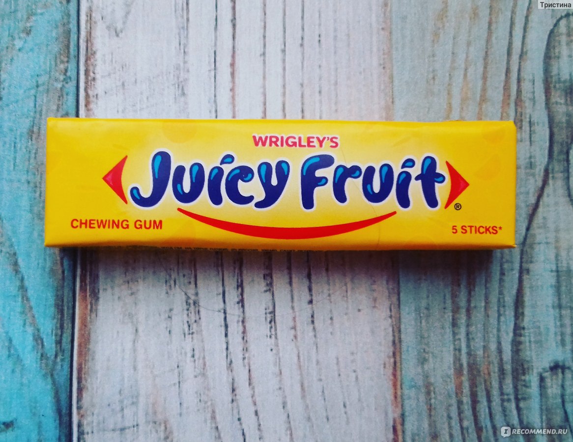 Жевательная резинка Wrigley's Juicy Fruit.