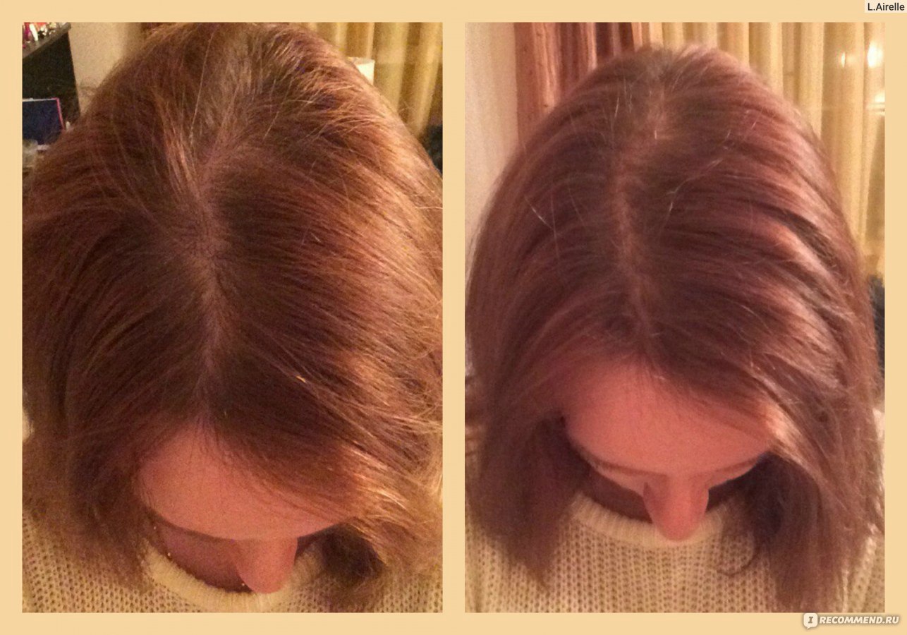 Оттеночный бальзам карамель цвет волос до и после