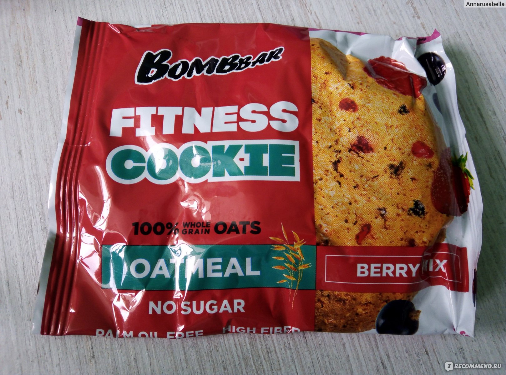 Печенье Bombbar Овсяное, Fitness cookie 