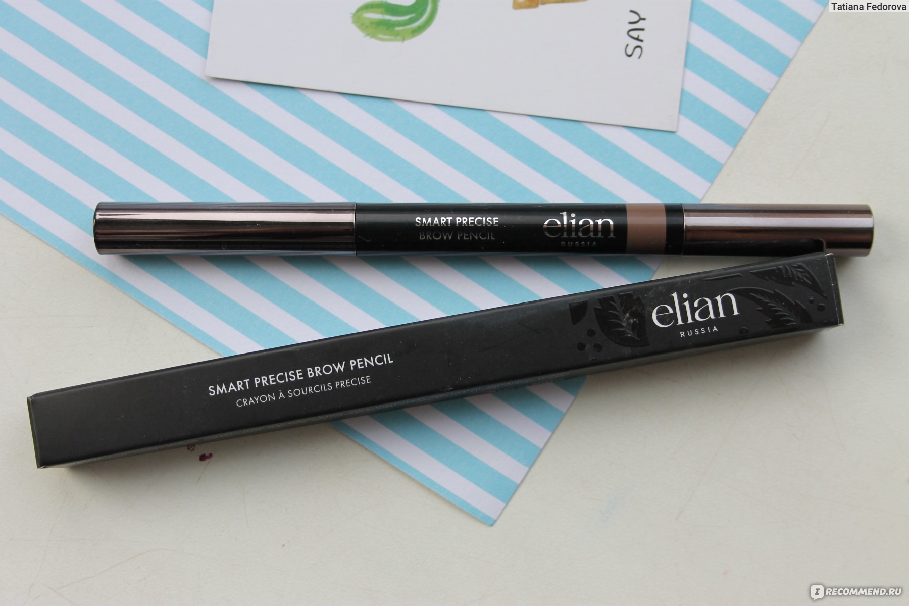 Карандаш для бровей Elian Smart Precise Brow Pencil - «Карандаш для бровей  нового бренда Elian - оттенок 02! Отличное качество по приемлемой цене)» |  отзывы