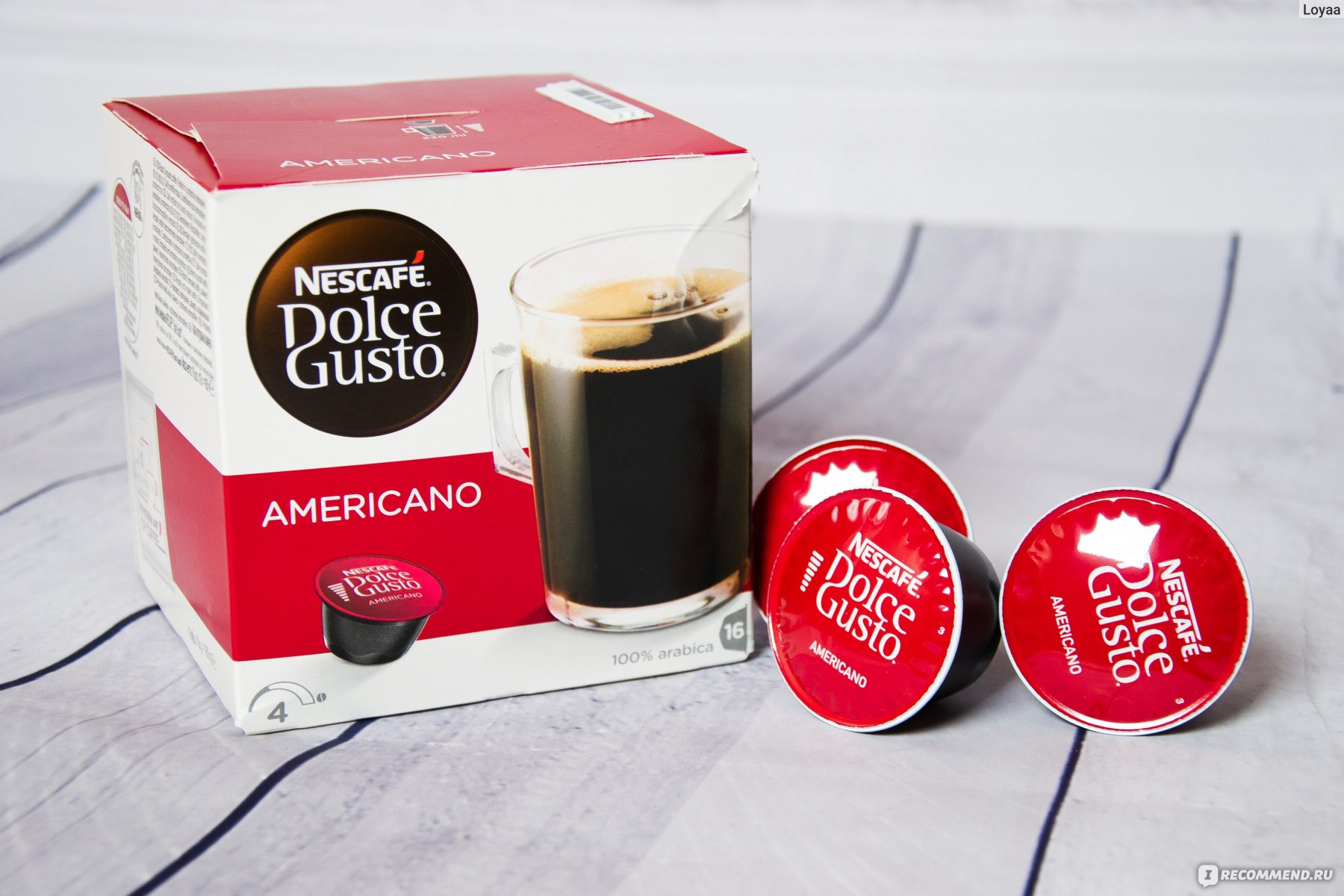 КАПСУЛЫ для кофе-машин с капсульной системой Dolce Gusto Caffe Americano  Американо - «Для поклонников крепкого кофе. Быстрый и вкусный напиток из  капсул Нескафе.» | отзывы