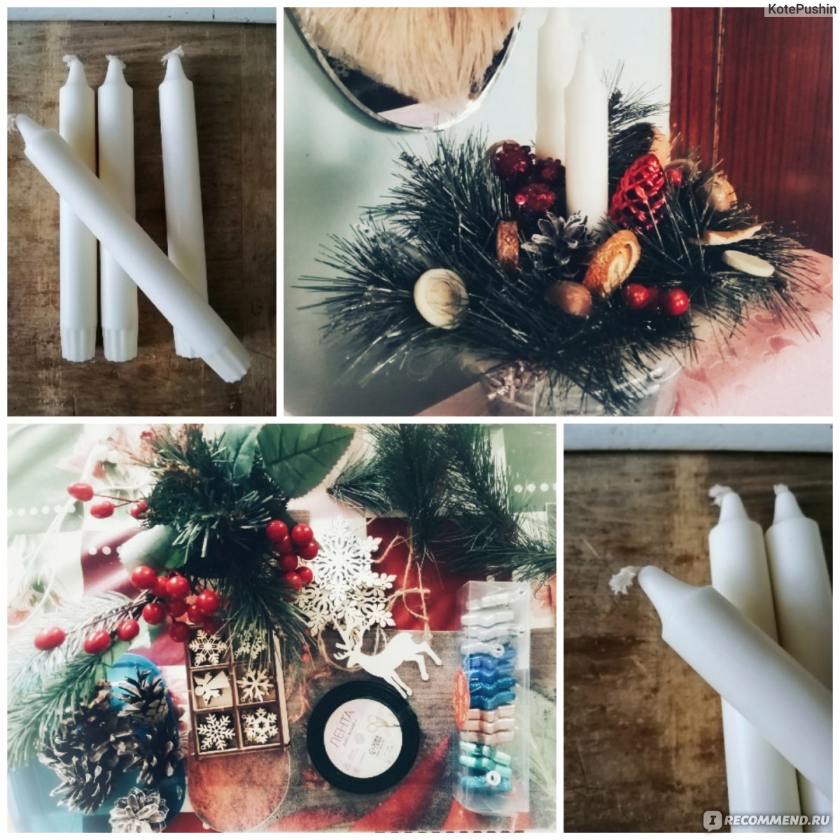 Свечи для новогоднего украшения - купить в магазине Морозко