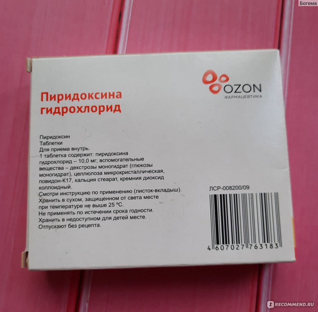 Витамины Пиридоксина гидрохлорид (B6) фирмы Ozon - «Пиридоксина гидрохлорид  как средство от токсикоза. Эффективный помощник или пустышка? Выписывали в  беременность - делюсь своими впечатлениями от приёма препарата.» | отзывы